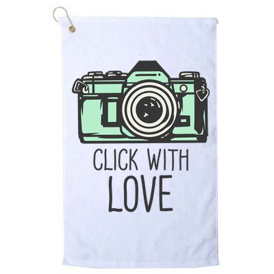 Click With Love With Camera Golf Towel
