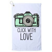 Click With Love With Camera Golf Towel