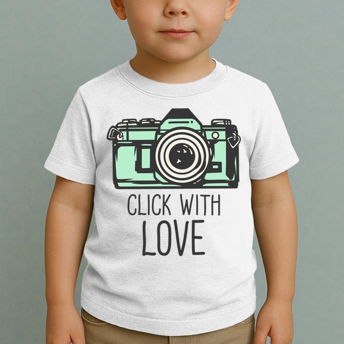 Click With Love With Camera Toddler T-Shirt