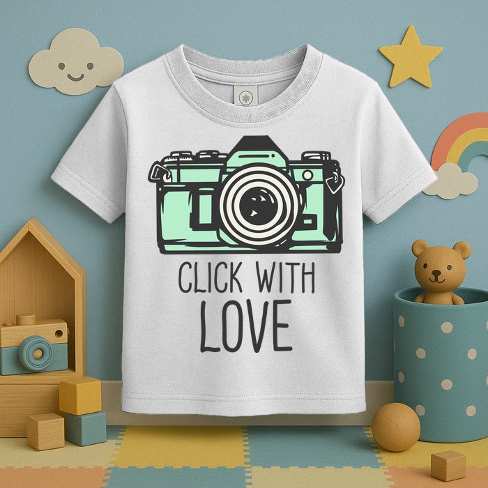 Click With Love With Camera Toddler T-Shirt
