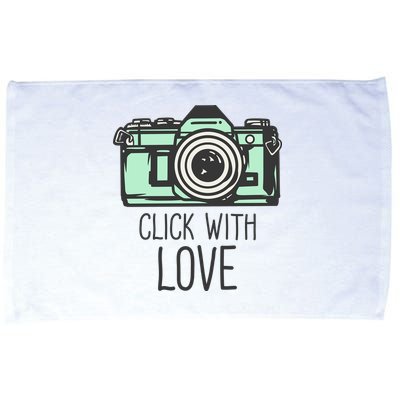 Click With Love With Camera Microfiber Hand Towel