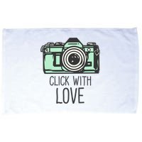 Click With Love With Camera Microfiber Hand Towel