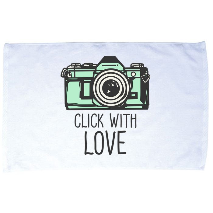 Click With Love With Camera Microfiber Hand Towel