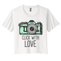 Click With Love With Camera Crop Top