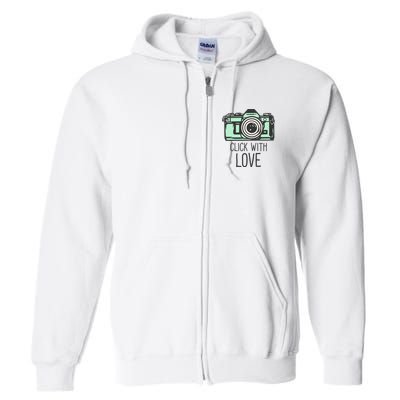 Click With Love With Camera Full Zip Hoodie