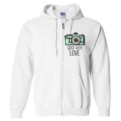 Click With Love With Camera Full Zip Hoodie