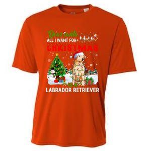 Christmas With Labrador Retriever Santa Family Xmas Pajama Cool Gift Cooling Performance Crew T-Shirt