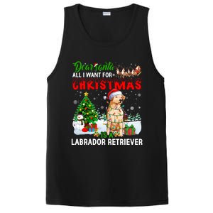 Christmas With Labrador Retriever Santa Family Xmas Pajama Cool Gift PosiCharge Competitor Tank