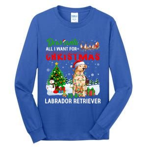 Christmas With Labrador Retriever Santa Family Xmas Pajama Cool Gift Tall Long Sleeve T-Shirt