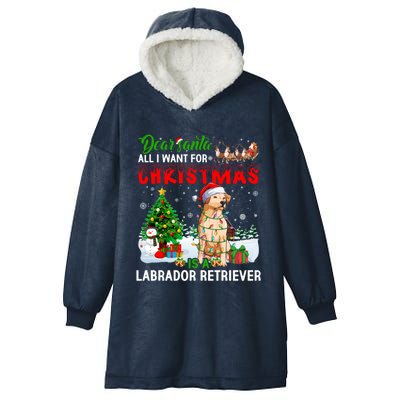 Christmas With Labrador Retriever Santa Family Xmas Pajama Cool Gift Hooded Wearable Blanket