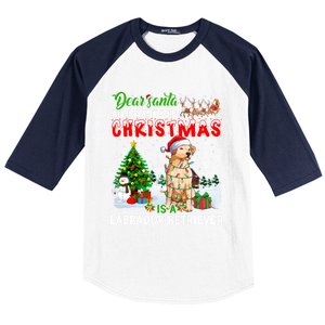 Christmas With Labrador Retriever Santa Family Xmas Pajama Cool Gift Baseball Sleeve Shirt