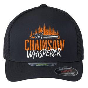 Chainsaw Whisperer Lumberjack Logger Woodworker Woodsman Flexfit Unipanel Trucker Cap