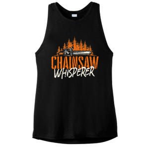 Chainsaw Whisperer Lumberjack Logger Woodworker Woodsman Ladies PosiCharge Tri-Blend Wicking Tank