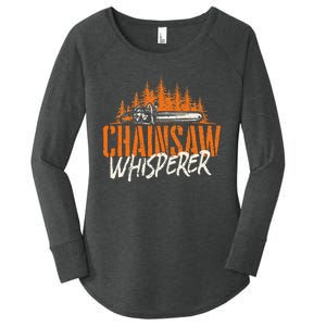 Chainsaw Whisperer Lumberjack Logger Woodworker Woodsman Women's Perfect Tri Tunic Long Sleeve Shirt