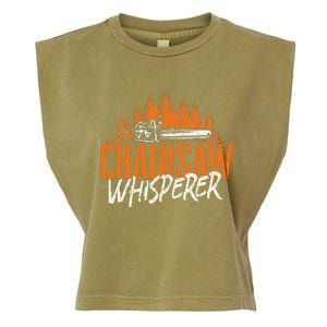 Chainsaw Whisperer Lumberjack Logger Woodworker Woodsman Garment-Dyed Women's Muscle Tee