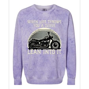 Cute When Life Throws You A Curve Lean Into It Gift Colorblast Crewneck Sweatshirt