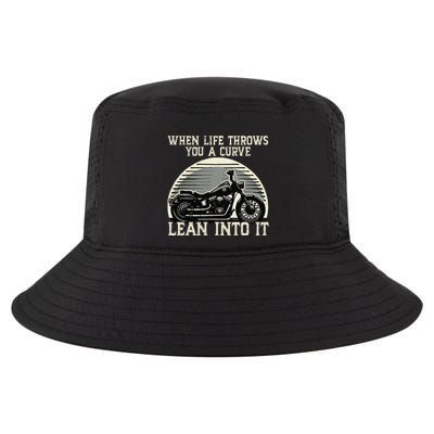 Cute When Life Throws You A Curve Lean Into It Gift Cool Comfort Performance Bucket Hat