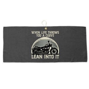 Cute When Life Throws You A Curve Lean Into It Gift Large Microfiber Waffle Golf Towel