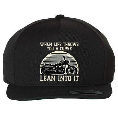 Cute When Life Throws You A Curve Lean Into It Gift Wool Snapback Cap