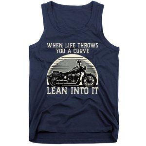 Cute When Life Throws You A Curve Lean Into It Gift Tank Top