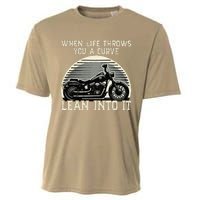 Cute When Life Throws You A Curve Lean Into It Gift Cooling Performance Crew T-Shirt