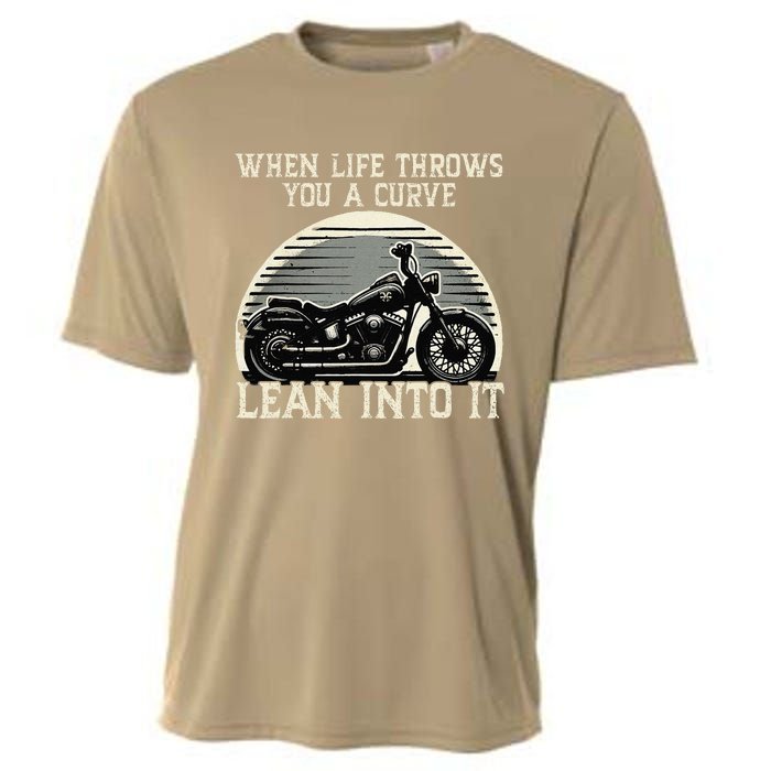 Cute When Life Throws You A Curve Lean Into It Gift Cooling Performance Crew T-Shirt