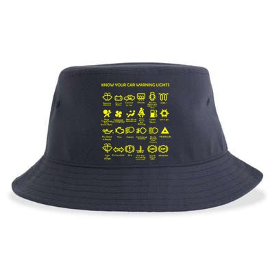 Car Warning Lights Very Funny Joke Unique Driver Sustainable Bucket Hat