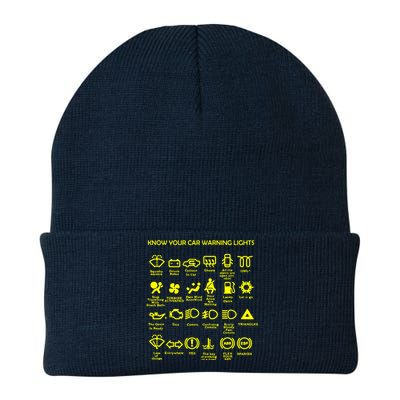 Car Warning Lights Very Funny Joke Unique Driver Knit Cap Winter Beanie