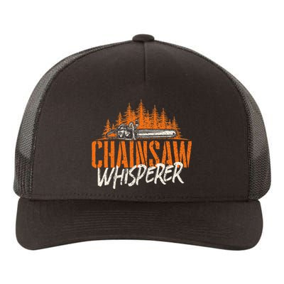 Chainsaw Whisperer Lumberjack Logger Woodworker Woodsman Yupoong Adult 5-Panel Trucker Hat