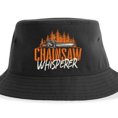 Chainsaw Whisperer Lumberjack Logger Woodworker Woodsman Sustainable Bucket Hat