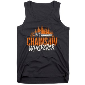 Chainsaw Whisperer Lumberjack Logger Woodworker Woodsman Tank Top