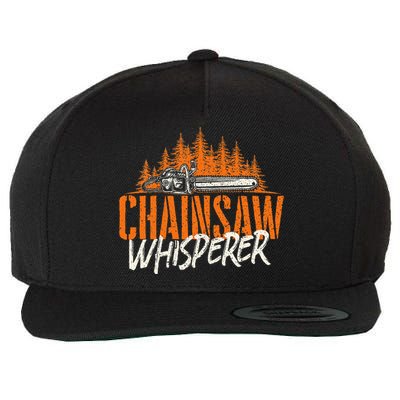 Chainsaw Whisperer Lumberjack Logger Woodworker Woodsman Wool Snapback Cap