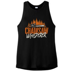 Chainsaw Whisperer Lumberjack Logger Woodworker Woodsman Ladies PosiCharge Tri-Blend Wicking Tank