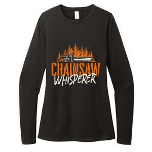 Chainsaw Whisperer Lumberjack Logger Woodworker Woodsman Womens CVC Long Sleeve Shirt