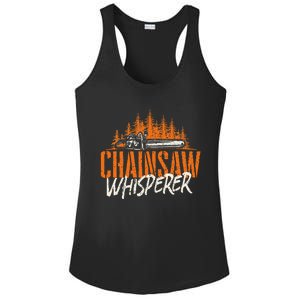 Chainsaw Whisperer Lumberjack Logger Woodworker Woodsman Ladies PosiCharge Competitor Racerback Tank