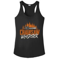 Chainsaw Whisperer Lumberjack Logger Woodworker Woodsman Ladies PosiCharge Competitor Racerback Tank