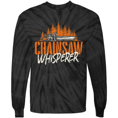 Chainsaw Whisperer Lumberjack Logger Woodworker Woodsman Tie-Dye Long Sleeve Shirt