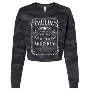 Cthulhu Whiskey Label Cropped Pullover Crew