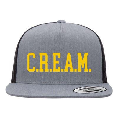 C.R.E.A.M. Wu Logo Design Flat Bill Trucker Hat