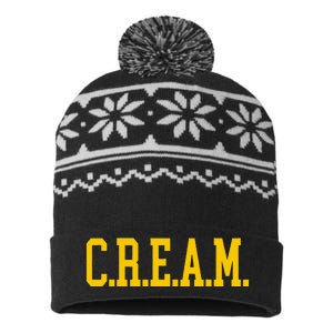 C.R.E.A.M. Wu Logo Design USA-Made Snowflake Beanie