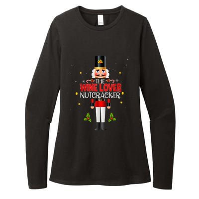 Christmas Wine Lover Nutcracker Group Matching Family Womens CVC Long Sleeve Shirt