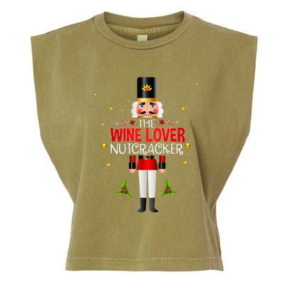 Christmas Wine Lover Nutcracker Group Matching Family Garment-Dyed Women's Muscle Tee