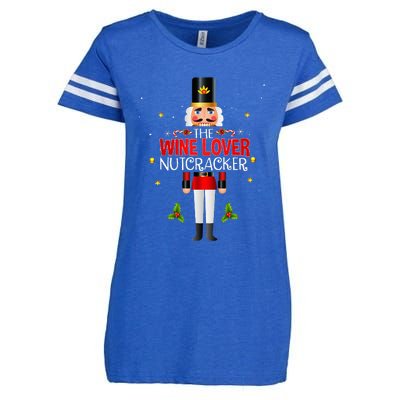 Christmas Wine Lover Nutcracker Group Matching Family Enza Ladies Jersey Football T-Shirt