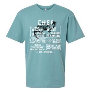 Chef Warning Label Gift Chef Cool Gift Chef Gift Cooking Gift Sueded Cloud Jersey T-Shirt