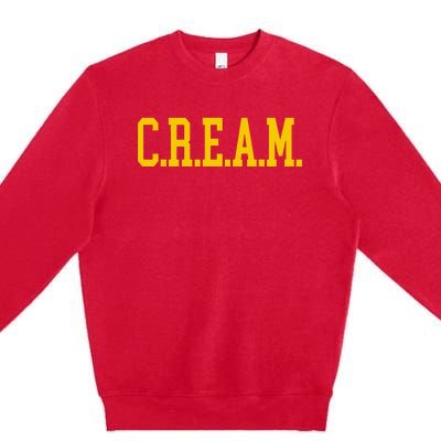 C.R.E.A.M. Wu Logo Design Premium Crewneck Sweatshirt