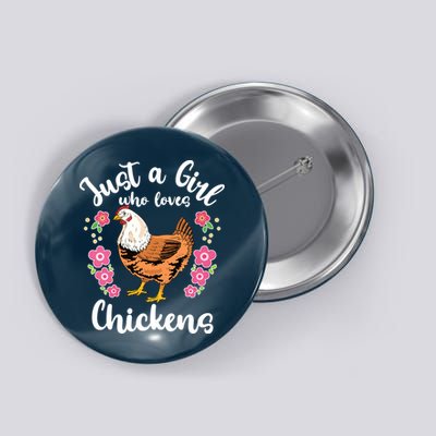 Chicken Who Loves Chickens Button