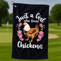 Chicken Who Loves Chickens Golf Towel