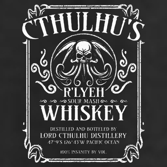 Cthulhu Whiskey Label Cool Comfort Performance Bucket Hat