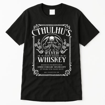 Cthulhu Whiskey Label Tall T-Shirt