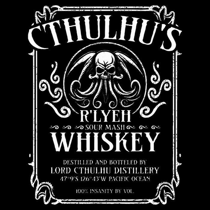 Cthulhu Whiskey Label 16 in Basic Backpack